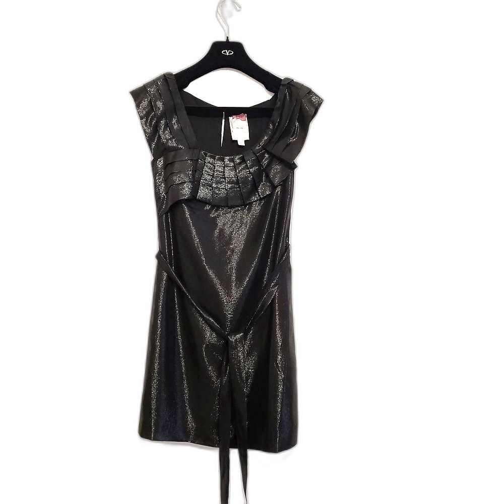 Yoana Baraschi Black Elegant Dress Size 2 ,100% silk NWOT